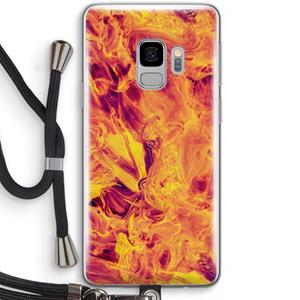 CaseCompany Eternal Fire: Samsung Galaxy S9 Transparant Hoesje met koord