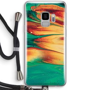 CaseCompany Green Inferno: Samsung Galaxy S9 Transparant Hoesje met koord
