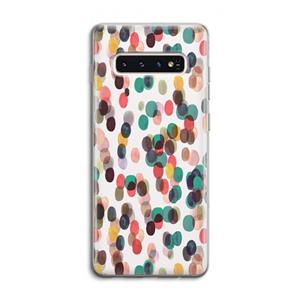 CaseCompany Tropical Dots: Samsung Galaxy S10 4G Transparant Hoesje