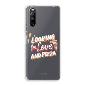 CaseCompany Pizza is the answer: Sony Xperia 10 III Transparant Hoesje
