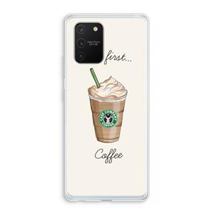 CaseCompany But first coffee: Samsung Galaxy S10 Lite Transparant Hoesje