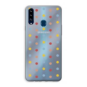 CaseCompany Bollen: Samsung Galaxy A20s Transparant Hoesje