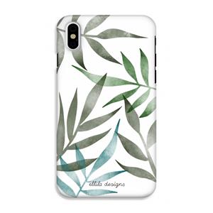 CaseCompany Tropical watercolor leaves: iPhone XS Tough Case