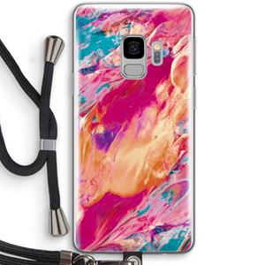 CaseCompany Pastel Echoes: Samsung Galaxy S9 Transparant Hoesje met koord