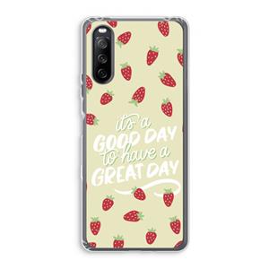 CaseCompany Don't forget to have a great day: Sony Xperia 10 III Transparant Hoesje