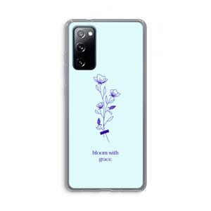 CaseCompany Bloom with grace: Samsung Galaxy S20 FE / S20 FE 5G Transparant Hoesje