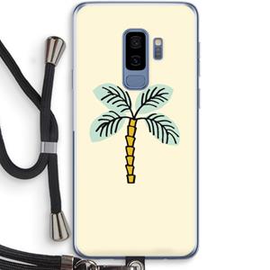 CaseCompany Palmboom: Samsung Galaxy S9 Plus Transparant Hoesje met koord