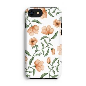 CaseCompany Peachy flowers: iPhone 8 Tough Case