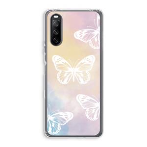 CaseCompany White butterfly: Sony Xperia 10 III Transparant Hoesje