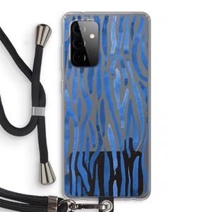 CaseCompany Blauwe nerven: Samsung Galaxy A72 5G Transparant Hoesje met koord