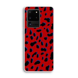 CaseCompany Red Leopard: Samsung Galaxy S20 Ultra Transparant Hoesje