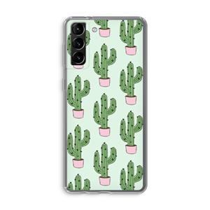 CaseCompany Cactus Lover: Samsung Galaxy S21 Plus Transparant Hoesje