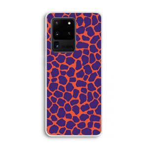CaseCompany Purple Giraffe: Samsung Galaxy S20 Ultra Transparant Hoesje