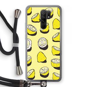 CaseCompany When Life Gives You Lemons...: Xiaomi Redmi 9 Transparant Hoesje met koord