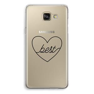 CaseCompany Best heart black: Samsung Galaxy A5 (2016) Transparant Hoesje
