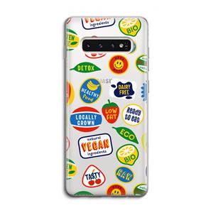CaseCompany Fruitsticker: Samsung Galaxy S10 4G Transparant Hoesje