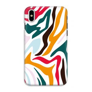 CaseCompany Colored Zebra: iPhone XS Tough Case