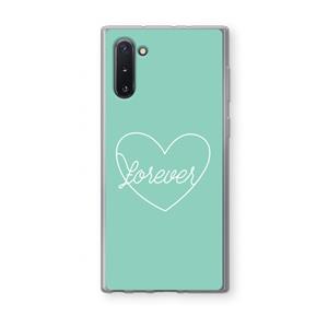 CaseCompany Forever heart pastel: Samsung Galaxy Note 10 Transparant Hoesje