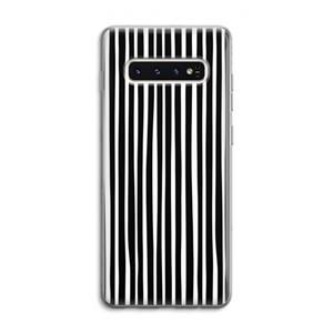 CaseCompany Stripes: Samsung Galaxy S10 4G Transparant Hoesje