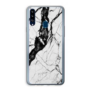 CaseCompany Witte marmer 2: Samsung Galaxy A20s Transparant Hoesje