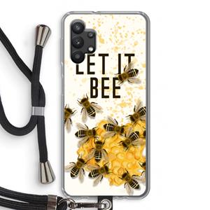 CaseCompany Let it bee: Samsung Galaxy A32 5G Transparant Hoesje met koord