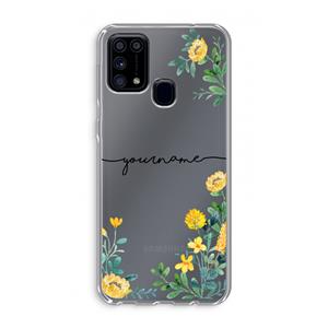 CaseCompany Gele bloemen: Samsung Galaxy M31 Transparant Hoesje