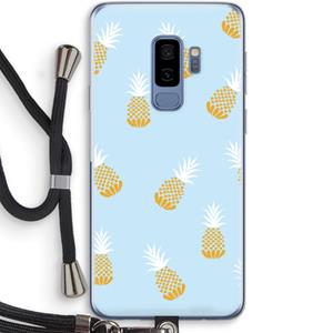 CaseCompany Ananasjes: Samsung Galaxy S9 Plus Transparant Hoesje met koord