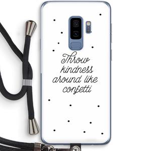 CaseCompany Confetti: Samsung Galaxy S9 Plus Transparant Hoesje met koord