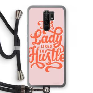 CaseCompany Hustle Lady: Xiaomi Redmi 9 Transparant Hoesje met koord