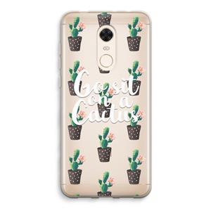 CaseCompany Cactus quote: Xiaomi Redmi 5 Transparant Hoesje