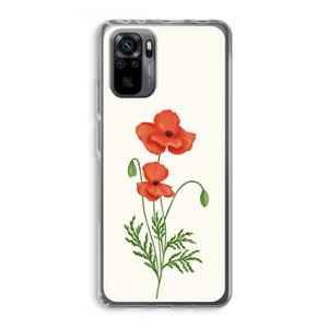 CaseCompany Red poppy: Xiaomi Redmi Note 10 Pro Transparant Hoesje