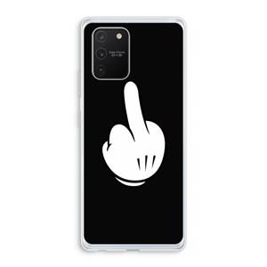 CaseCompany Middle finger black: Samsung Galaxy S10 Lite Transparant Hoesje