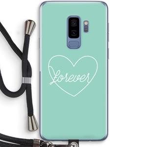 CaseCompany Forever heart pastel: Samsung Galaxy S9 Plus Transparant Hoesje met koord