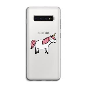 CaseCompany Eenhoorn: Samsung Galaxy S10 4G Transparant Hoesje