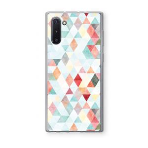 CaseCompany Gekleurde driehoekjes pastel: Samsung Galaxy Note 10 Transparant Hoesje