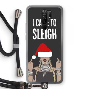 CaseCompany Came To Sleigh: Xiaomi Redmi 9 Transparant Hoesje met koord