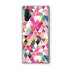 CaseCompany Gekleurde driehoekjes: Samsung Galaxy Note 10 Transparant Hoesje