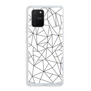 CaseCompany Geometrische lijnen zwart: Samsung Galaxy S10 Lite Transparant Hoesje