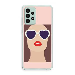 CaseCompany Red lips: Samsung Galaxy A52s 5G Transparant Hoesje