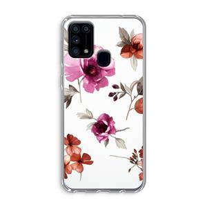 CaseCompany Geschilderde bloemen: Samsung Galaxy M31 Transparant Hoesje