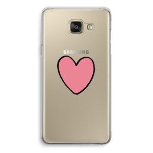 CaseCompany Hartje: Samsung Galaxy A5 (2016) Transparant Hoesje