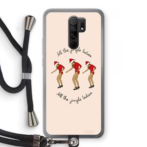 CaseCompany Jingle Ladies: Xiaomi Redmi 9 Transparant Hoesje met koord