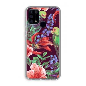 CaseCompany Papegaaien: Samsung Galaxy M31 Transparant Hoesje