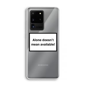 CaseCompany Alone: Samsung Galaxy S20 Ultra Transparant Hoesje