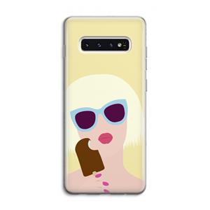 CaseCompany Ice cream: Samsung Galaxy S10 4G Transparant Hoesje