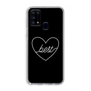 CaseCompany Best heart black: Samsung Galaxy M31 Transparant Hoesje