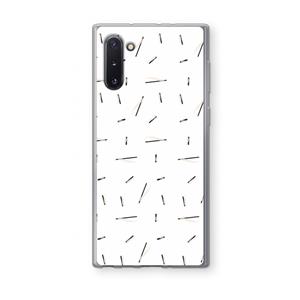 CaseCompany Hipster stripes: Samsung Galaxy Note 10 Transparant Hoesje
