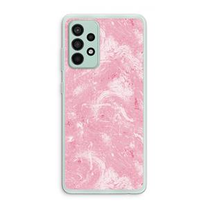 CaseCompany Abstract Painting Pink: Samsung Galaxy A52s 5G Transparant Hoesje