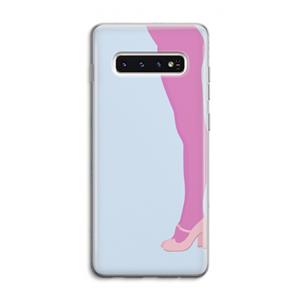 CaseCompany Pink panty: Samsung Galaxy S10 4G Transparant Hoesje