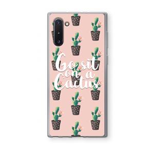CaseCompany Cactus quote: Samsung Galaxy Note 10 Transparant Hoesje